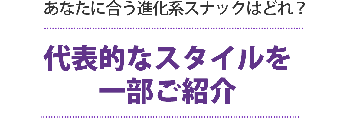代表的なスタイルを一部ご紹介